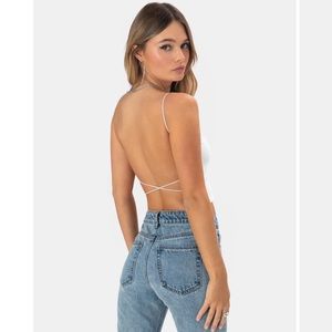 Adika swing crop top, open back